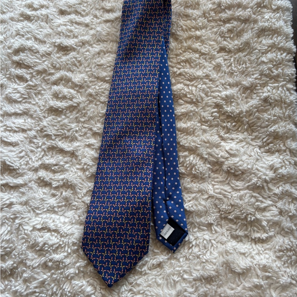 Pierre Cardin Blue Patterned Silk Tie